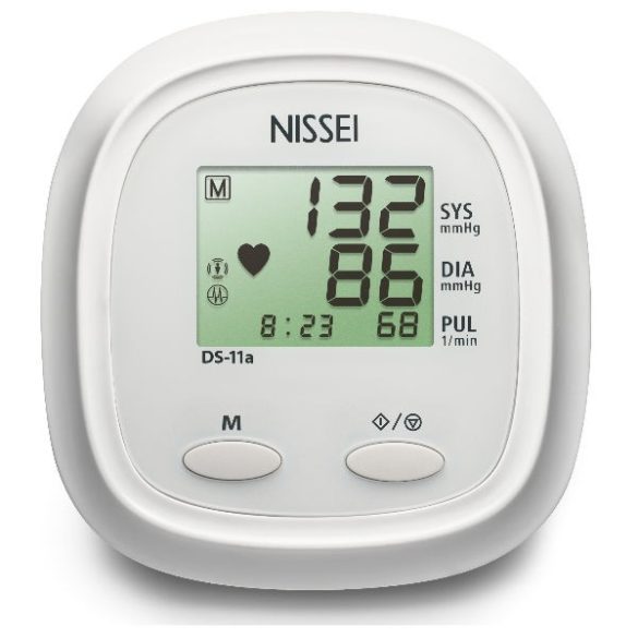 NISSEI DS-11a Automata felkaros vérnyomásmérő hálózati adapterrel