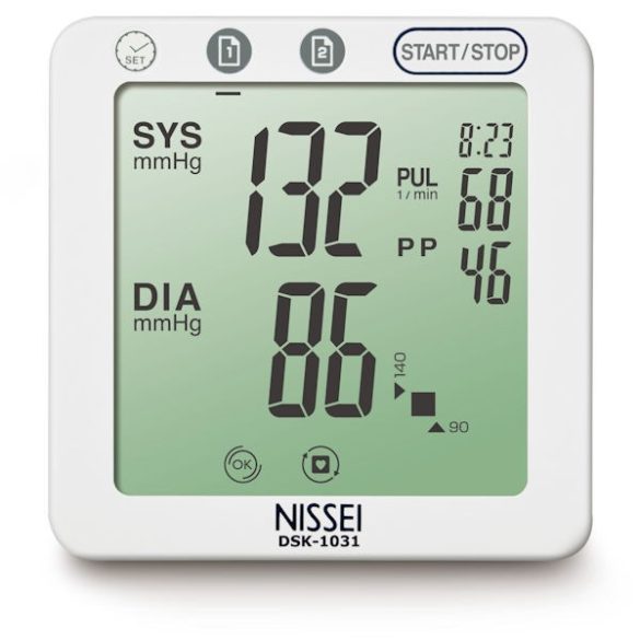 NISSEI DSK-1031 Automata felkaros vérnyomásmérő hálózati adapterrel
